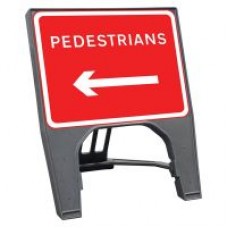 Pedestrians Left Q Sign